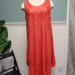 Embroidered Dress, Free Size